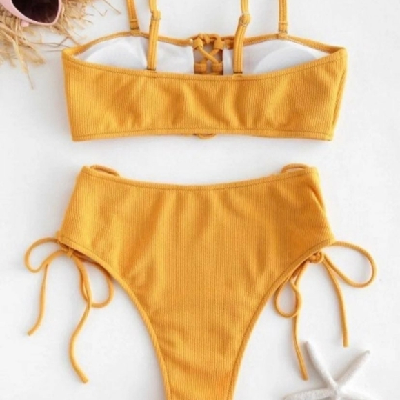Yellow High-Rise Two Piece Bikini small 💛 - Picture 2 of 9
